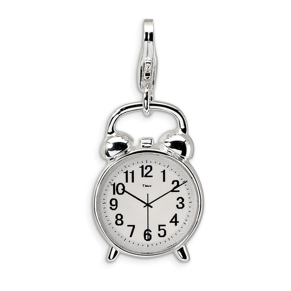 Solid,Polished,3-D,Enamel,Sterling Silver,Fancy Lobster Clasp,Rhodium-Plated