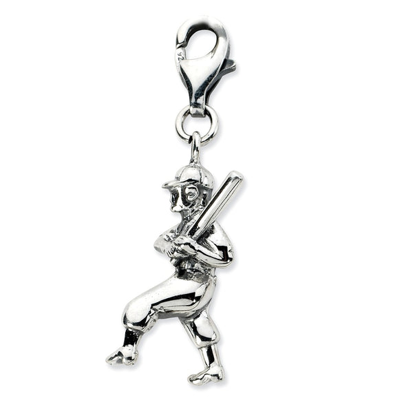 3-D,Antique Finish,Sterling Silver,Fancy Lobster Clasp