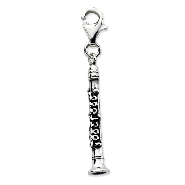 Polished,3-D,Antique Finish,Sterling Silver,Fancy Lobster Clasp,Rhodium-Plated