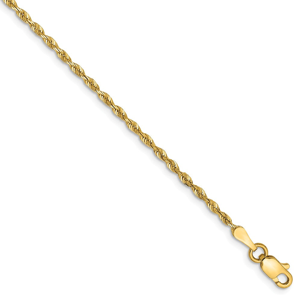 Solid,Diamond Cut,14K Yellow Gold,Lobster Clasp
