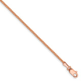 14K Rose Gold 1.3mm Box Chain Chain