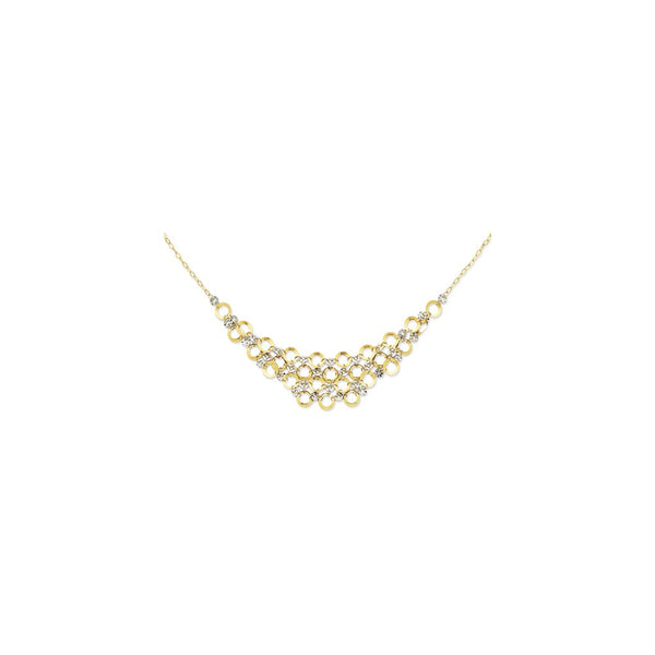 Necklaces,Chain Styles,Gold,Two-Tone,14K,Each,16 in,2 mm,Spring Ring,Adjustable,Fancy