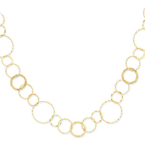 Necklaces,Fancy Necklace,Gold,Yellow,14K,18 in,18 mm,Spring Ring (Fancy),Fancy