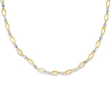 Necklaces,Beaded Necklace,Gold,Two-Tone,14K,Each,18 in,4 mm,Spring Ring,Fancy