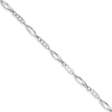 Solid,Polished,14K White Gold,Lobster Clasp