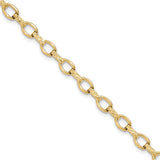 Polished,14K Yellow Gold,Fancy Lobster Clasp,Diamond Cut