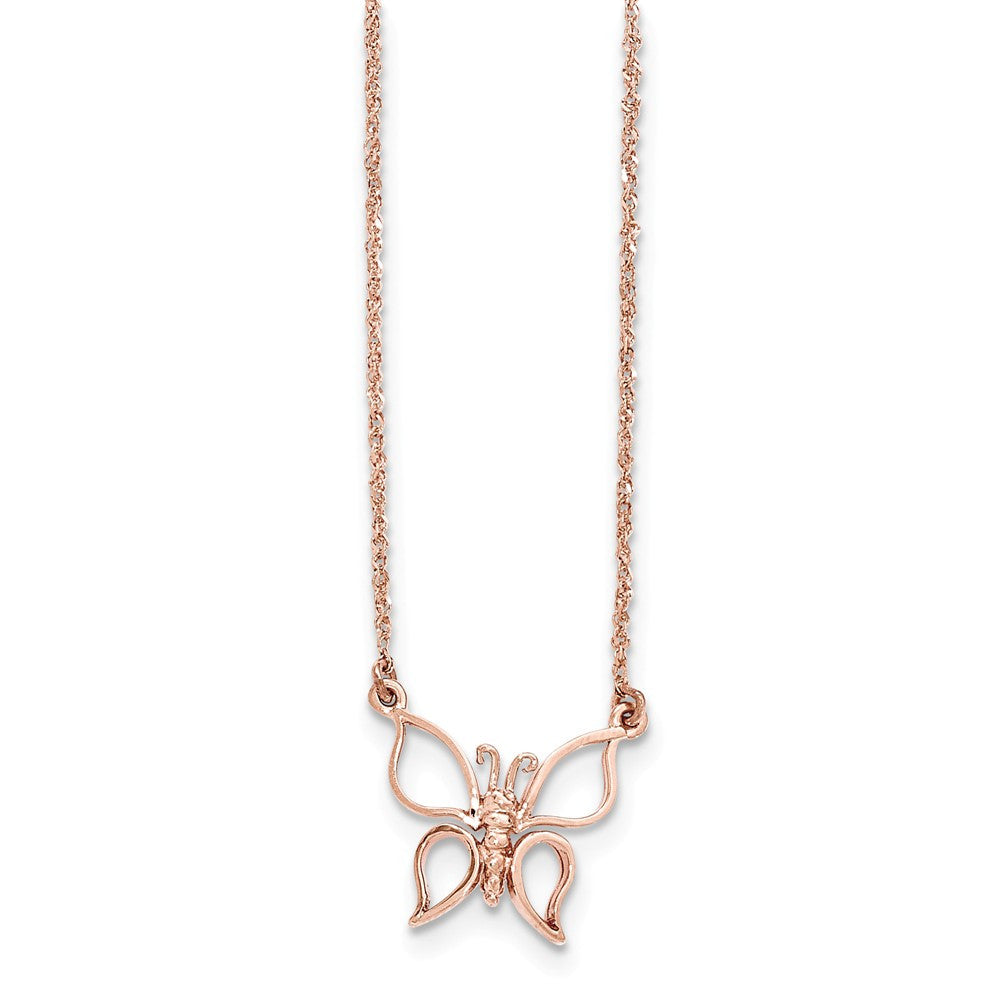 Necklaces,Themed Necklace,Gold,Rose,14K,17 in,2 mm,16 mm,18 mm,Spring Ring,Fancy