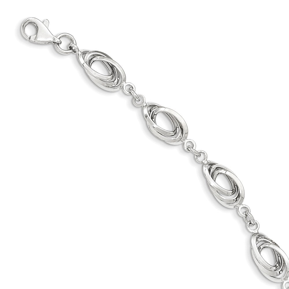 Polished,14K White Gold,Fancy Lobster Clasp