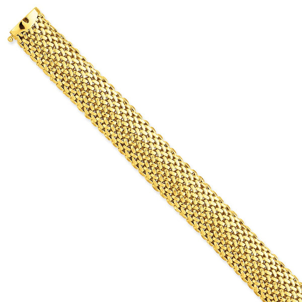 Polished,14K Yellow Gold,Box Chain Catch