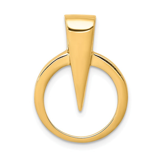 Solid,Casted,Polished,14K Yellow Gold,Fits Up to 2mm