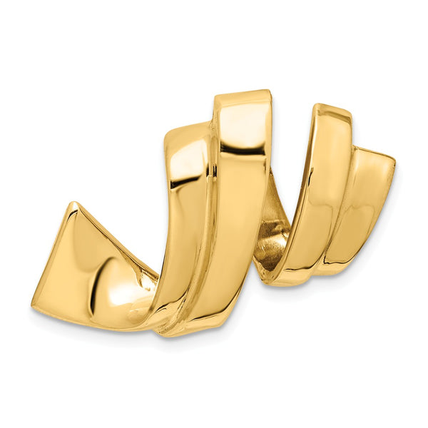 Solid,Casted,Polished,14K Yellow Gold,No Bail,Fits Up to 8mm Regular,Fits Up to 10mm Fancy