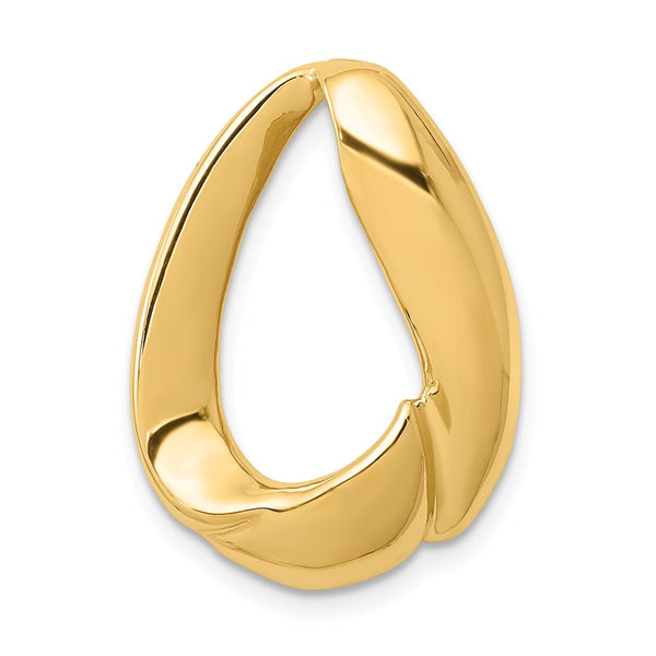 Solid,Casted,Polished,14K Yellow Gold,No Bail,Fits Up to 8mm Regular,Fits Up to 10mm Fancy