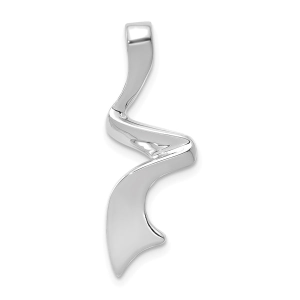 Solid,Casted,Polished,14K White Gold,Hidden Bail,Fits Up to 2mm Regular,Fits Up to 6mm Fancy