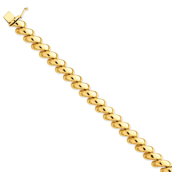 Necklaces,San Marco,Gold,Yellow,14K,17 in,12 mm,Box Catch,Fancy