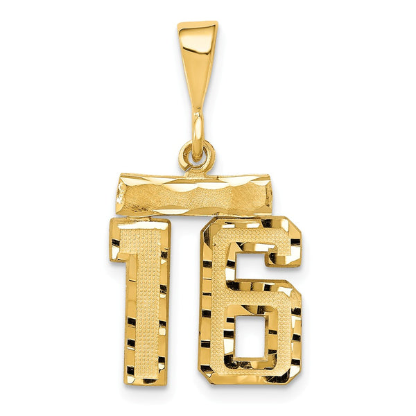 Solid,Diamond Cut,Satin,14K Yellow Gold