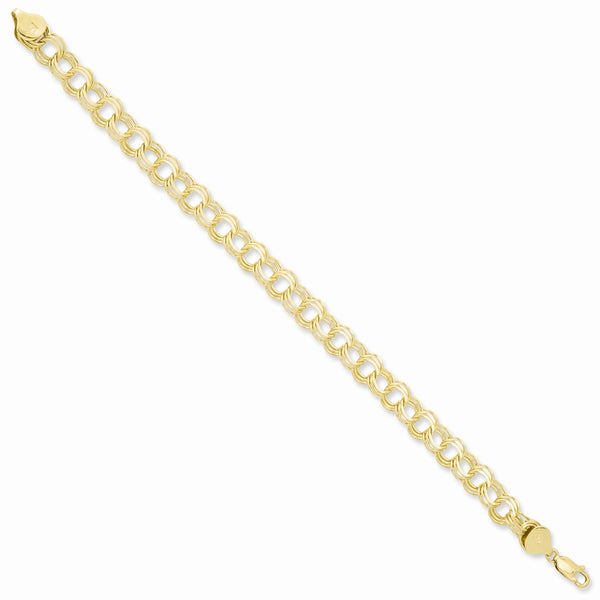 Solid,Polished,14K Yellow Gold,Lobster Clasp
