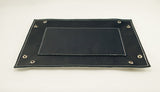 leather tray navy and white flat