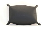 leather tray black red brown bottom