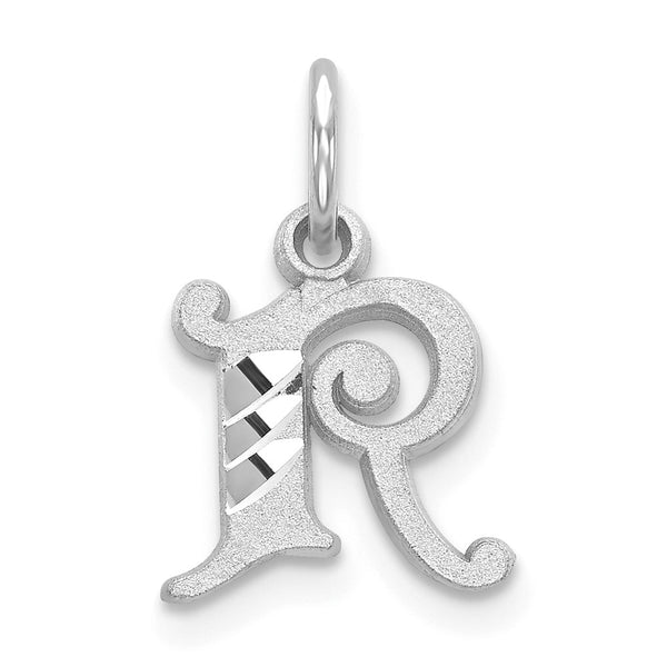 Solid,Casted,Diamond Cut,Satin,14K White Gold