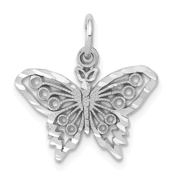 Casted,Diamond Cut,14K White Gold,Textured Back