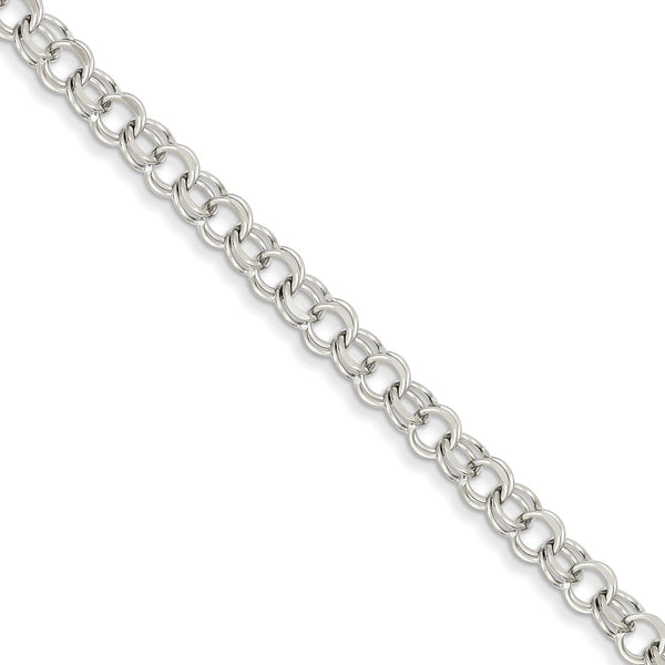 Solid,Polished,14K White Gold,Lobster Clasp