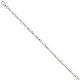 Solid,Casted,Polished,14K White Gold,Fancy Lobster Clasp