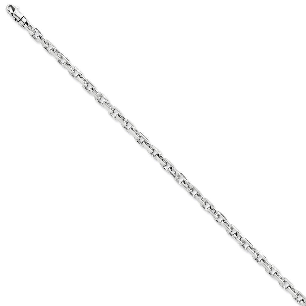 Solid,Casted,Polished,14K White Gold,Lobster Clasp