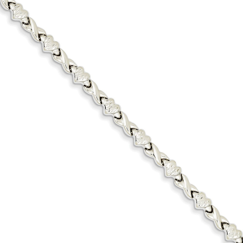 Diamond Cut,Polished,14K White Gold,Flat Back,Fancy Lobster Clasp