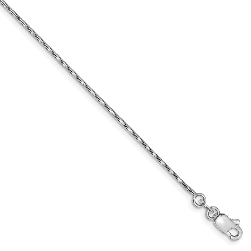 Solid,Polished,14K White Gold,Lobster Clasp
