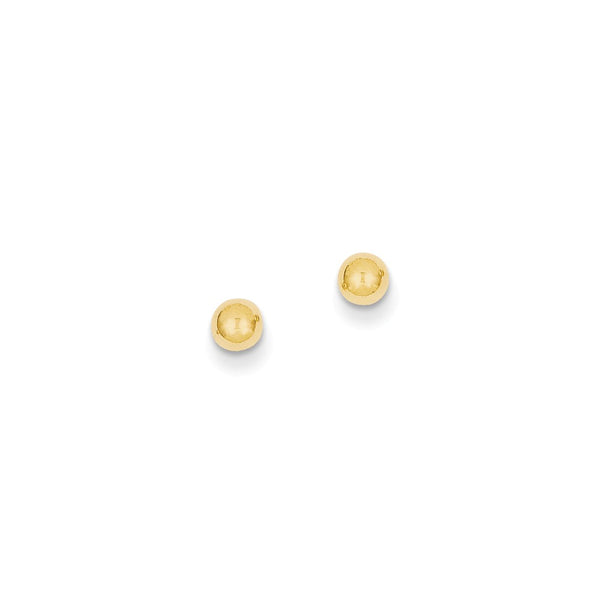 Polished,14K Yellow Gold,Hollow,Post