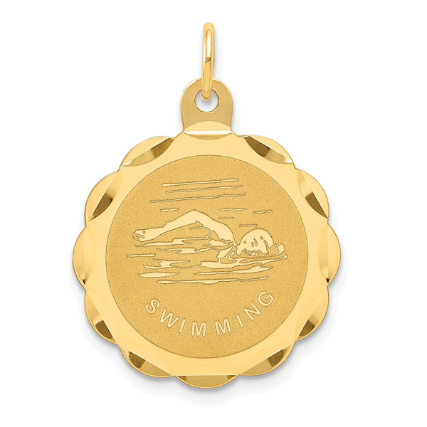 14K Yellow Gold,Stamped,Engravable,Polished Back,Polished & Satin