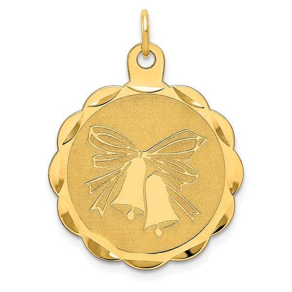 Polished,14K Yellow Gold,Stamped,Flat Back,Engravable,Faceted,Laser Etched