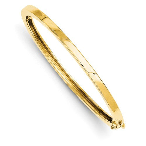 Bracelets,Bangle,Gold,Yellow,14K,5 mm,Polished,5 mm,Hinged,Casted,Safety Clasp,Above $600
