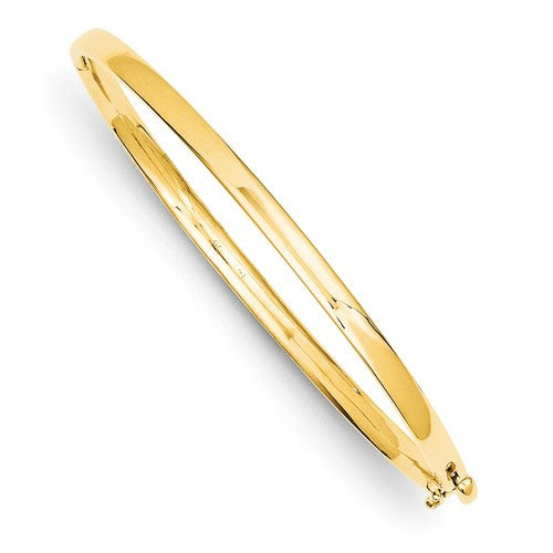 Bracelets,Bangle,Gold,Yellow,14K,4 mm,Polished,4 mm,Hinged,Casted,Safety Clasp,Above $600
