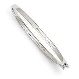 Bracelets,Bangle,Gold,White,14K,5 mm,Polished,Rhodium,5 mm,Hinged,Casted,Safety Clasp,Above $600