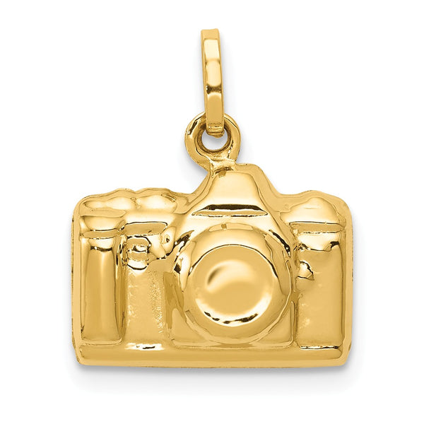Polished,3-D,14K Yellow Gold,Hollow