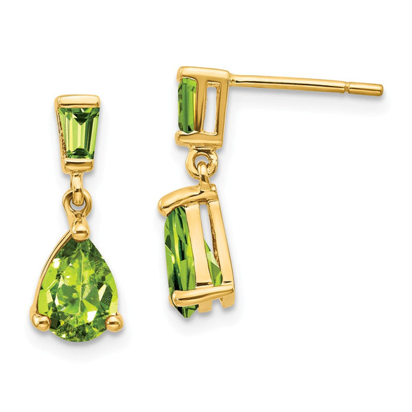 14K Yellow Gold,Peridot