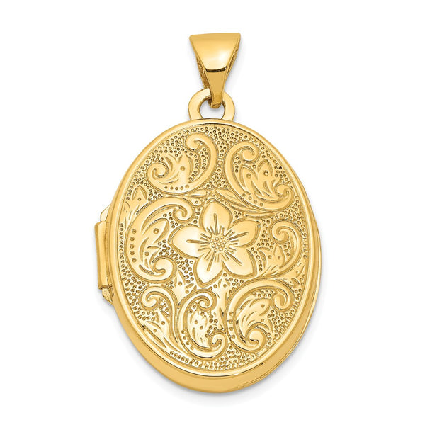 Polished,14K Yellow Gold,Not Engraveable By QG,Holds 2 Photos