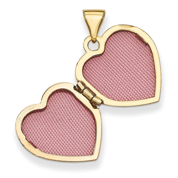 Polished,14K Yellow Gold,Not Engraveable By QG,Textured,Holds 2 Photos