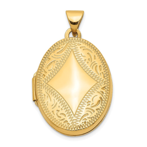 Polished,14K Yellow Gold,Not Engraveable By QG,Holds 2 Photos