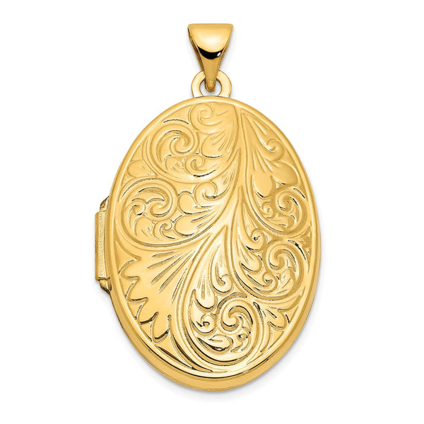 Polished,14K Yellow Gold,Not Engraveable By QG,Holds 2 Photos