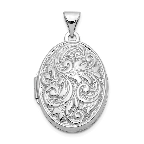 Polished,14K White Gold,Not Engraveable By QG,Sentiment On Back,Holds 2 Photos