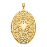 14K Yellow Gold,Polished Back,Not Engraveable By QG,Polished & Satin,Sentiment On Back,Holds 2 Photos