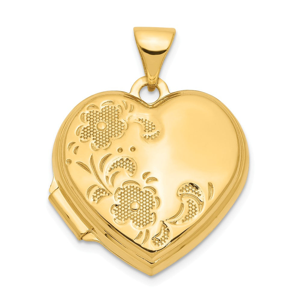 Polished,14K Yellow Gold,Not Engraveable By QG,Holds 2 Photos