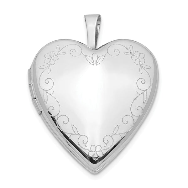Polished,14K White Gold,Not Engraveable By QG,Textured,Holds 2 Photos