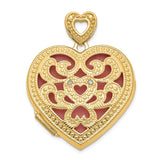 14K Yellow Gold,Diamond,Not Engraveable By QG,Textured,Holds 2 Photos