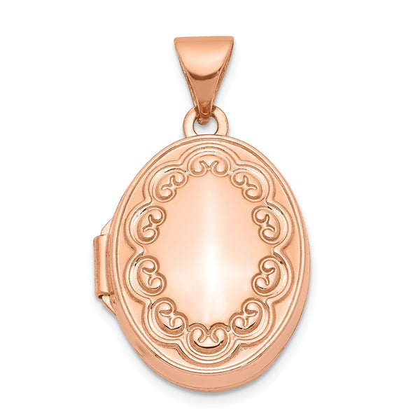14K Yellow Gold Rose Gold,Not Engraveable By QG,Holds 2 Photos