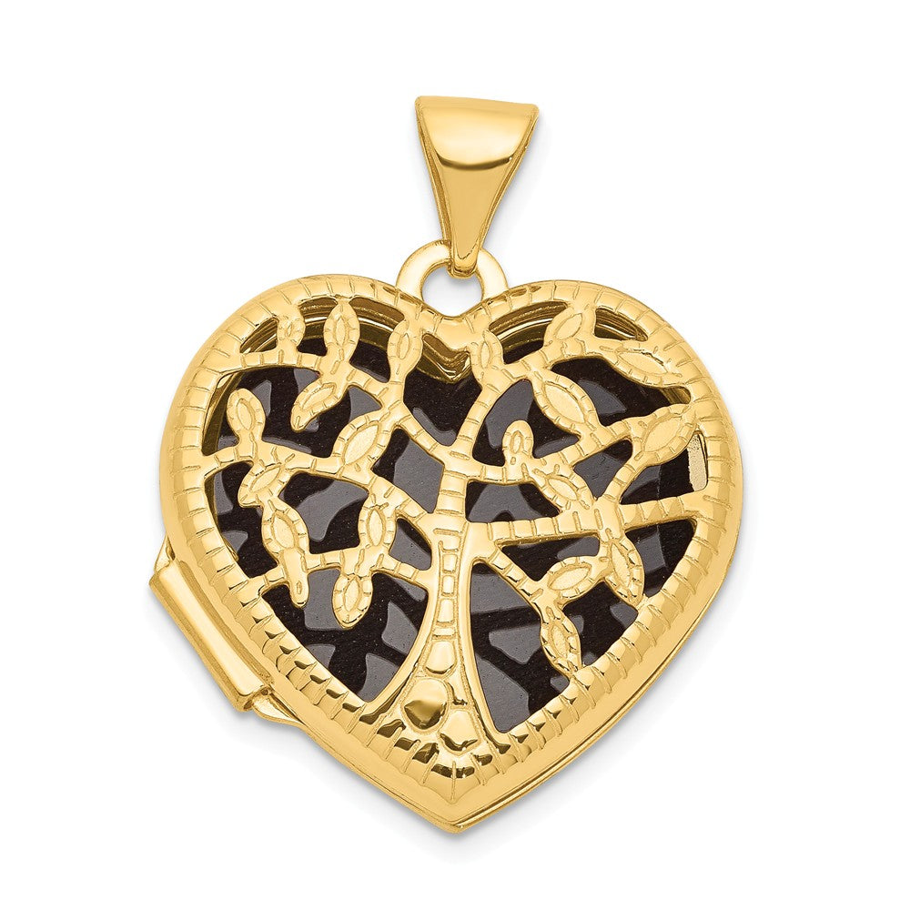 Polished,14K Yellow Gold,Not Engraveable By QG,Fabric,Holds 2 Photos