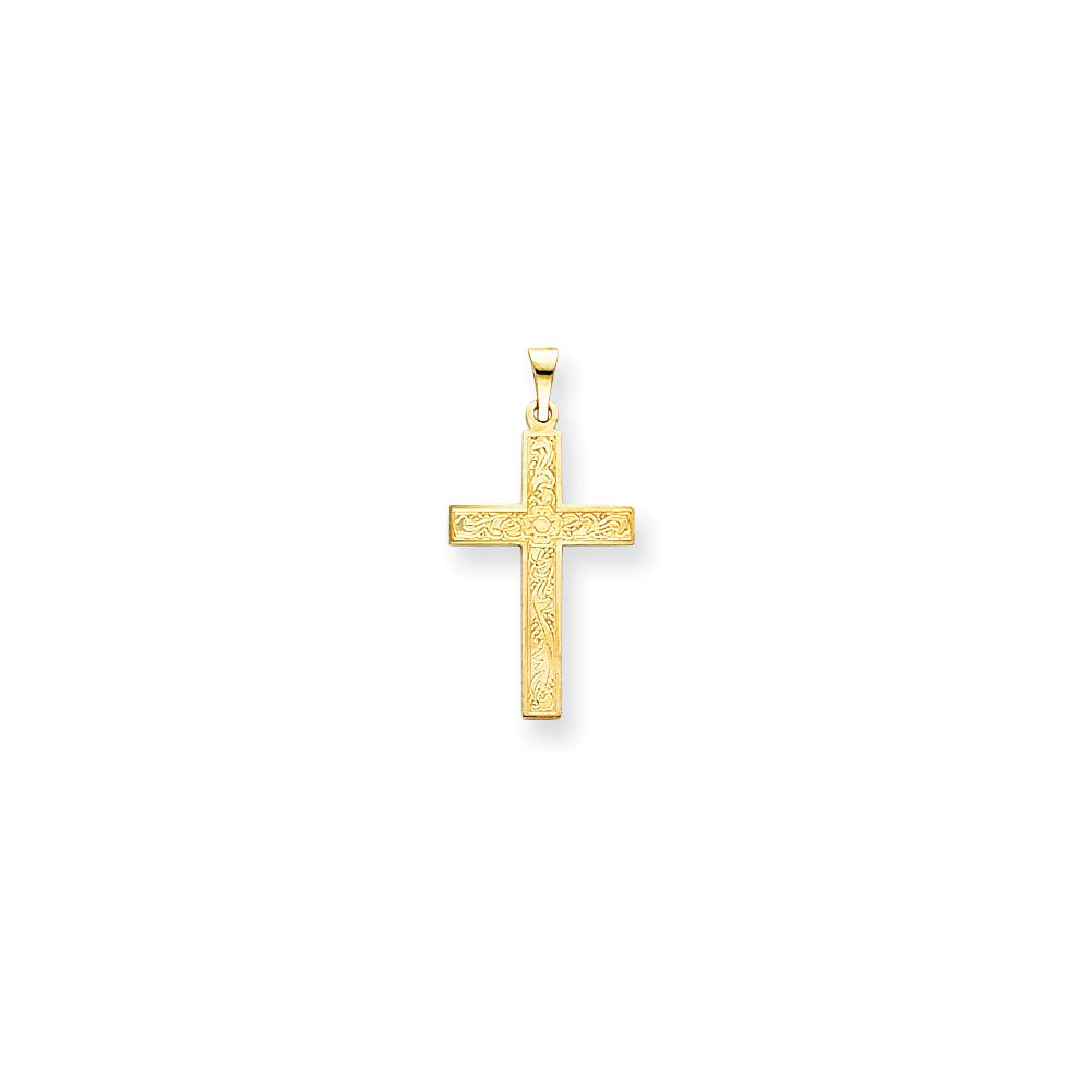 Solid,Polished,14K Yellow Gold,Stamped,Not Engraveable By QG,Satin Back