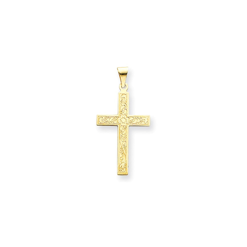 Solid,Polished,14K Yellow Gold,Stamped,Engravable,Satin Back